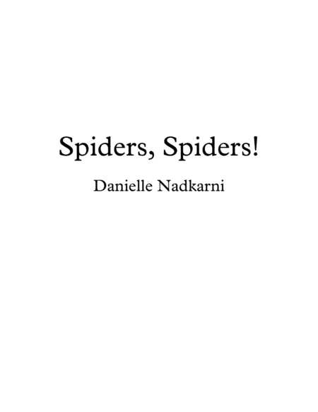 Spiders, Spiders! for beginner piano with duet