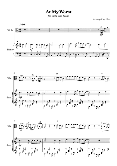 At My Worst (arr. Neo)