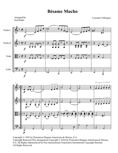 Bésame Mucho (arr. Joel Rudin)