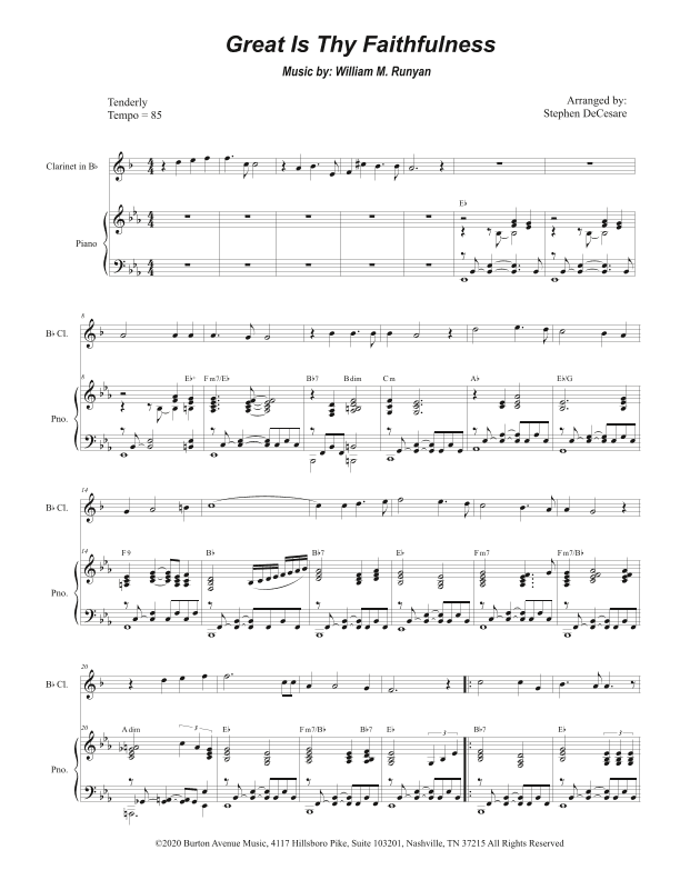 Great Is Thy Faithfulness (arr. Stephen DeCesare)