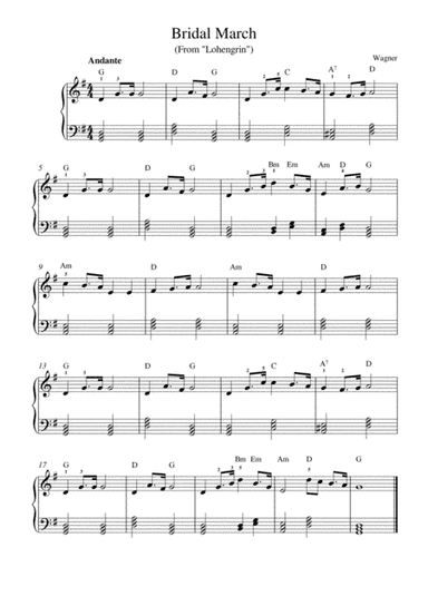 Bridal March (From "Lohengrin") (Easy Version) (arr. Kaiserin Rebecca)