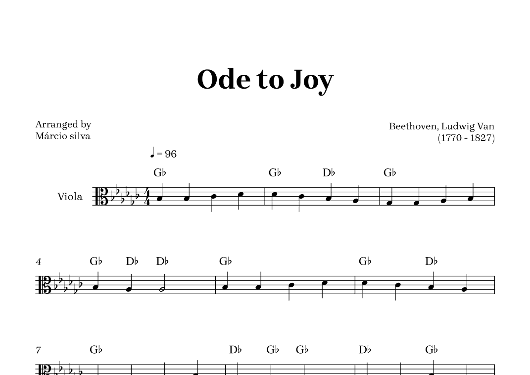 Ode to Joy (arr. Márcio Silva)