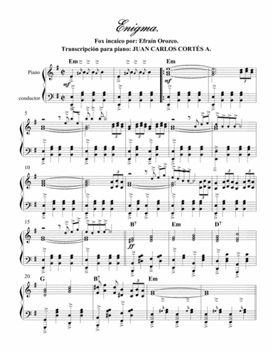 Enigma - Fox incaico por Efráin Orozco (arr. Juan Carlos Cortés A.)