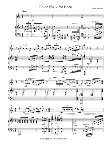 Etude No. 4 for Horn