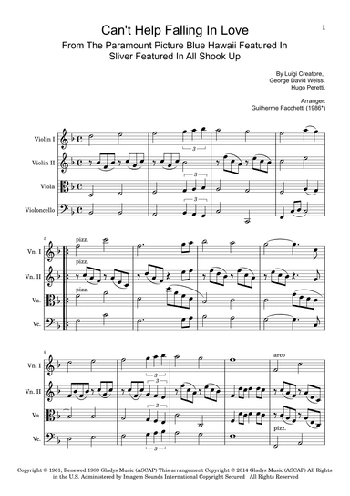 Can't Help Falling In Love (arr. Guilherme Facchetti)