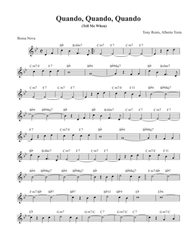 Quando, Quando, Quando (tell Me When) (arr. David M Fagnant)
