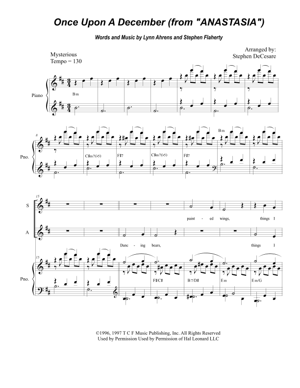 Once Upon A December (arr. Stephen DeCesare)