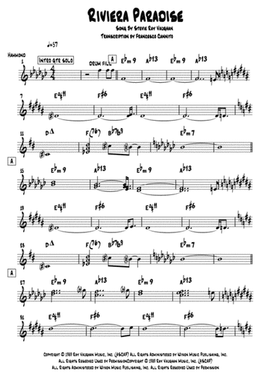 Riviera Paradise (arr. Francesco Cannito)