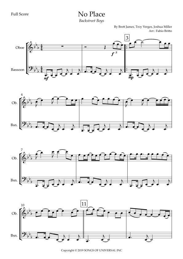 No Place (arr. Fabio Britto)