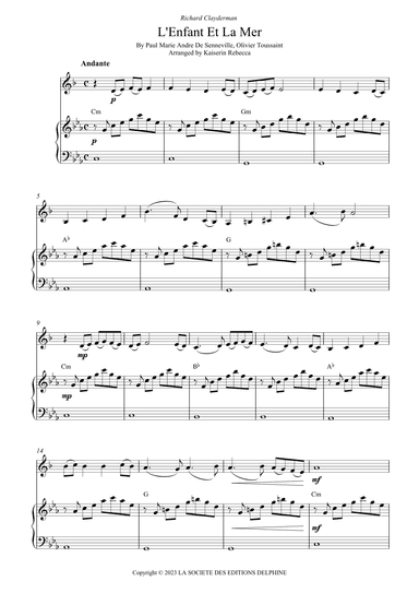 L'enfant Et La Mer (arr. Kaiserin Rebecca)