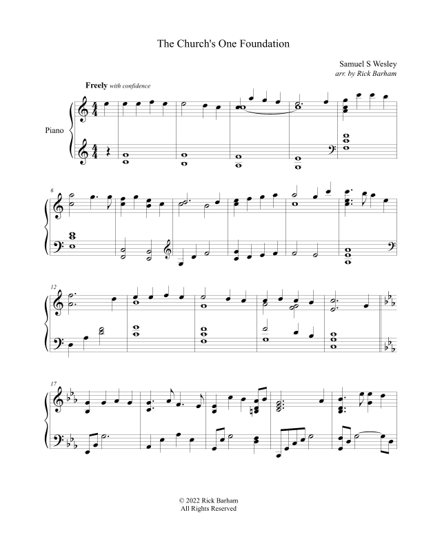 The Church's One Foundation II (arr. Rick Barham)