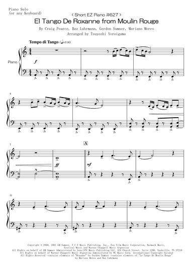 El Tango De Roxanne (arr. Tsuyoshi Yoroiguma)