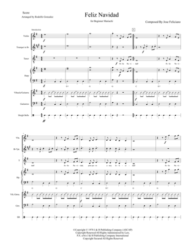 Feliz Navidad (arr. Rodolfo Gonzalez)