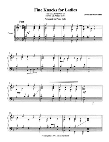 Fine Knacks for Ladies (arr. James Marchand)