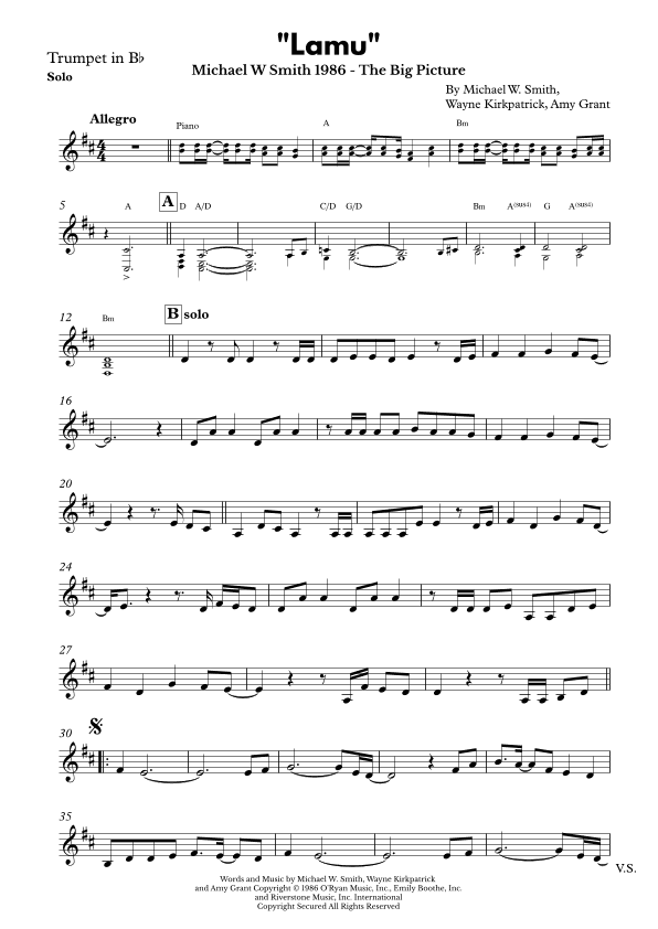 Lamu (arr. Arranged By AD)