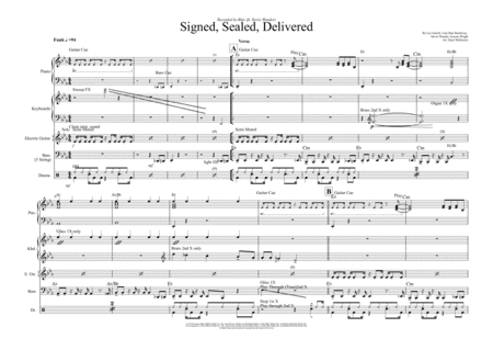 Signed, Sealed, Delivered I'm Yours (arr. Daryl McKenzie)