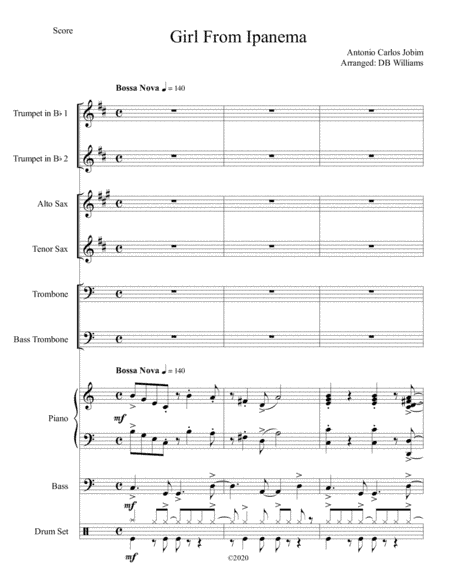 The Girl From Ipanema (garôta De Ipanema) (arr. DB Williams)