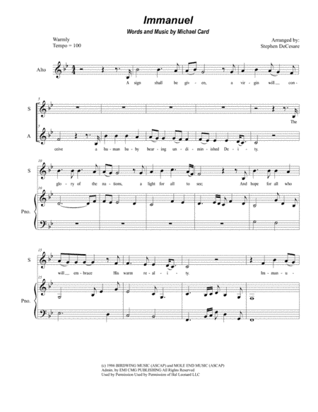 Immanuel (arr. Stephen DeCesare)