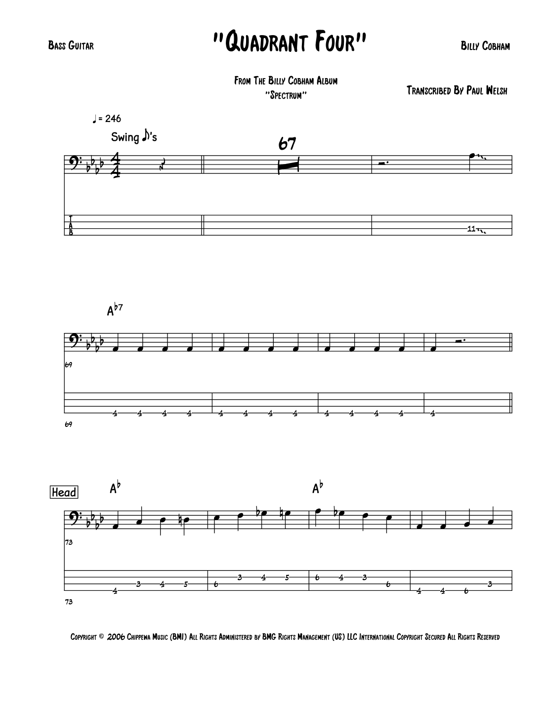 Quadrant Four (arr. P Welsh)