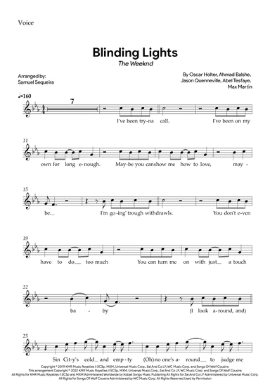 Blinding Lights (arr. Samuel Sequeira)
