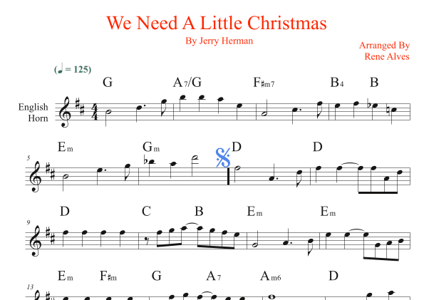 We Need A Little Christmas (arr. Rene Alves)