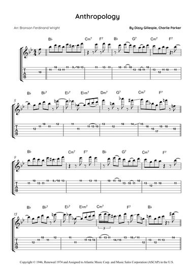 Anthropology (arr. Bronson Ferdinand Wright)