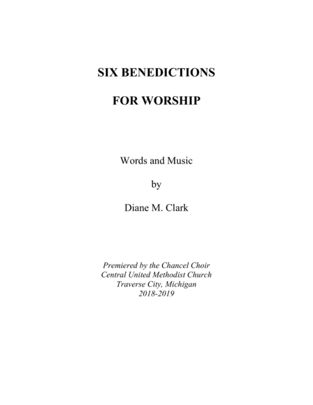 Six Benedictions for Worship