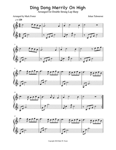 Ding Dong Merrily on High - Double Strung Harp (arr. Mark W. Foster)