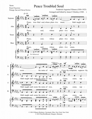 Peace Troubled Soul (arr. James F. Rickley)