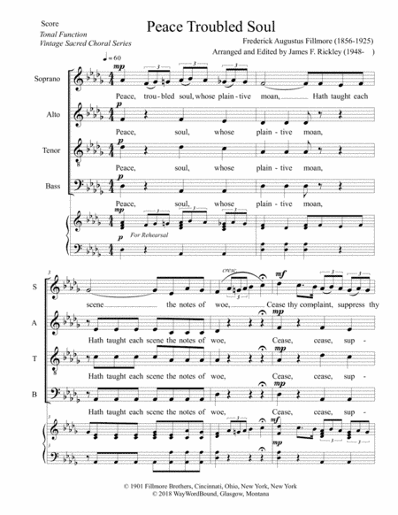 Peace Troubled Soul (arr. James F. Rickley)