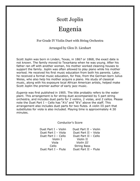 Eugenia (arr. Glen D.Lienhart)