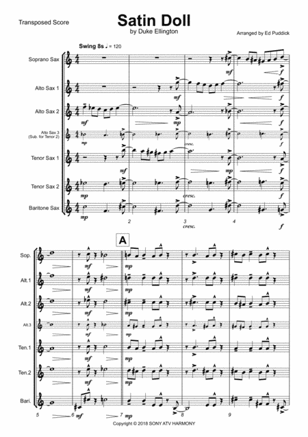 Satin Doll (arr. Ed Puddick)