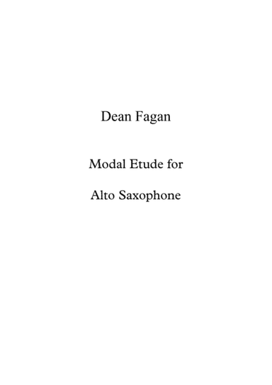 Modal Etude for Alto Saxophone