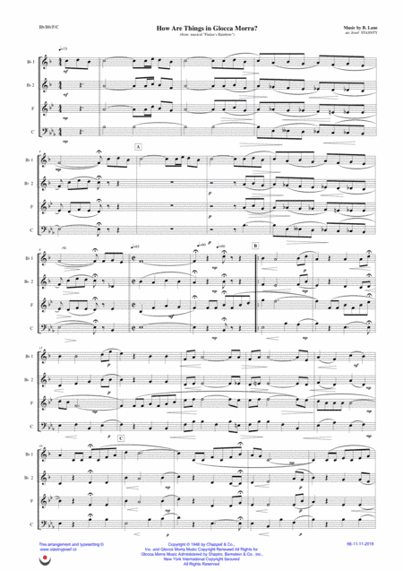 How Are Things In Glocca Morra (arr. Josef Štastný)