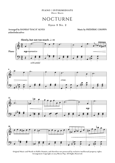 Nocturne Op. 9 No. 2 (arr. Danilo "Daca" Alves)