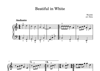 Beautiful In White (arr. Data)