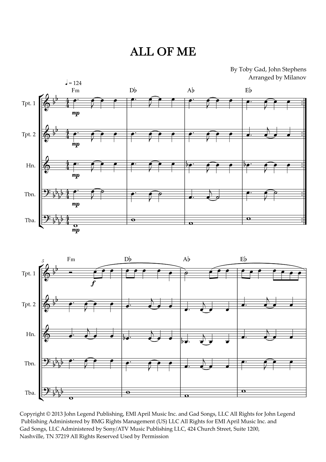 All Of Me (arr. Milanov)