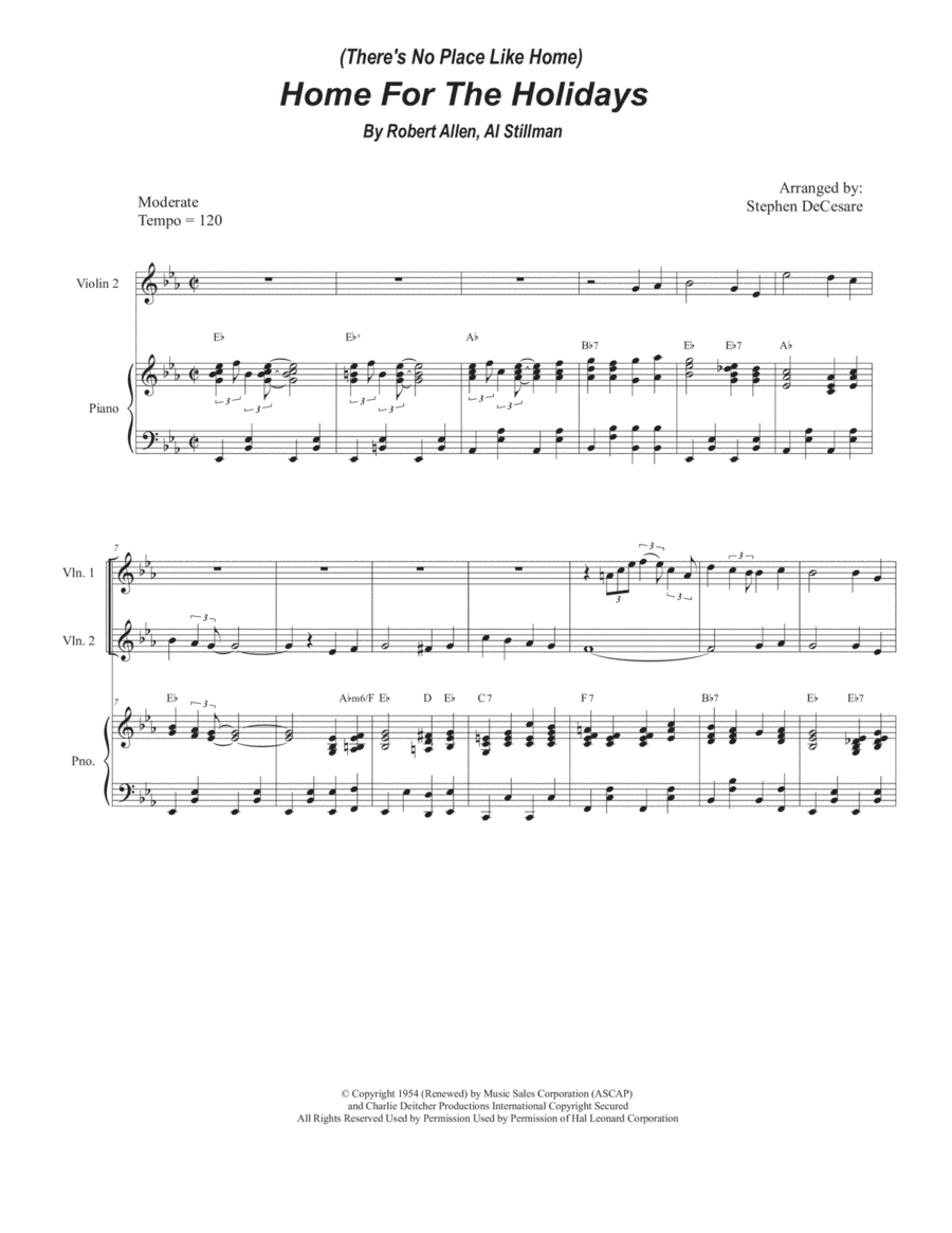 (There's No Place Like) Home For The Holidays (arr. Stephen DeCesare)