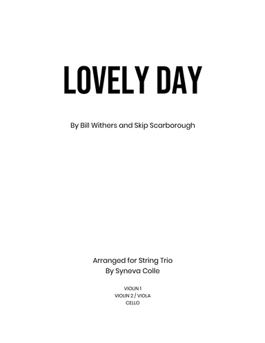 Lovely Day (arr. Syneva Colle)