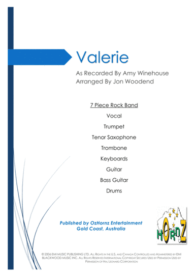 Valerie (arr. Jon Woodend)