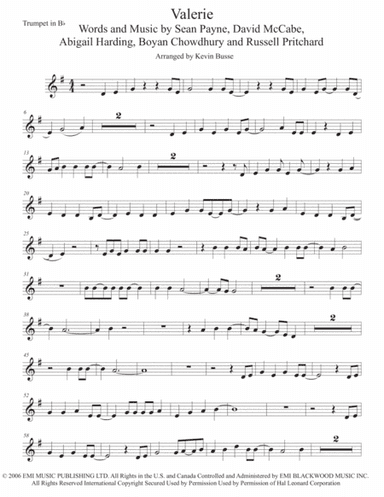 Valerie (arr. Kevin Busse)