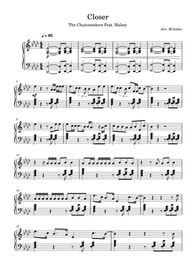 Closer (arr. M. Galka)