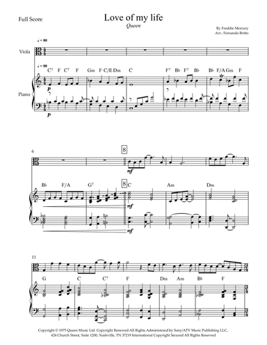Love Of My Life (arr. Fernando Britto)