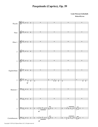Pasquinade (Clarinet Nonet + Flute & Piccolo) (arr. Richard Byrnes)