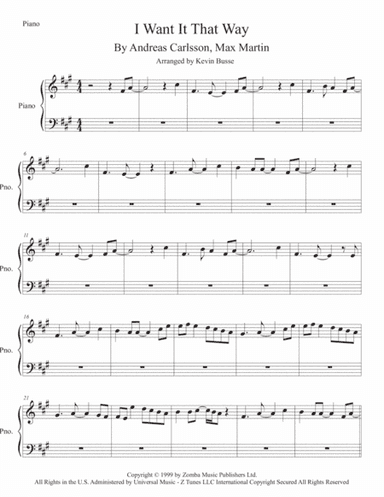 I Want It That Way (arr. Kevin Busse)