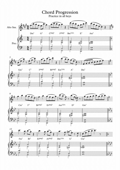Chord Progression - Alto Sax