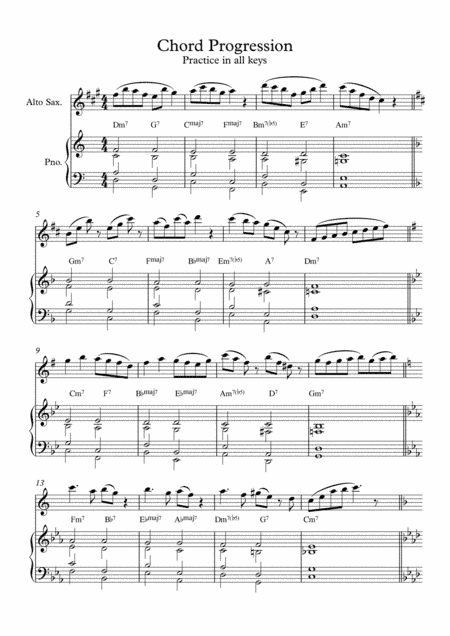 Chord Progression - Alto Sax