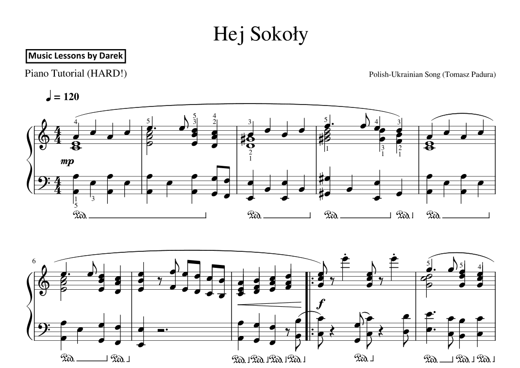 Hej Sokoly (Hey Falcons) [HARD PIANO] (arr. Darek)