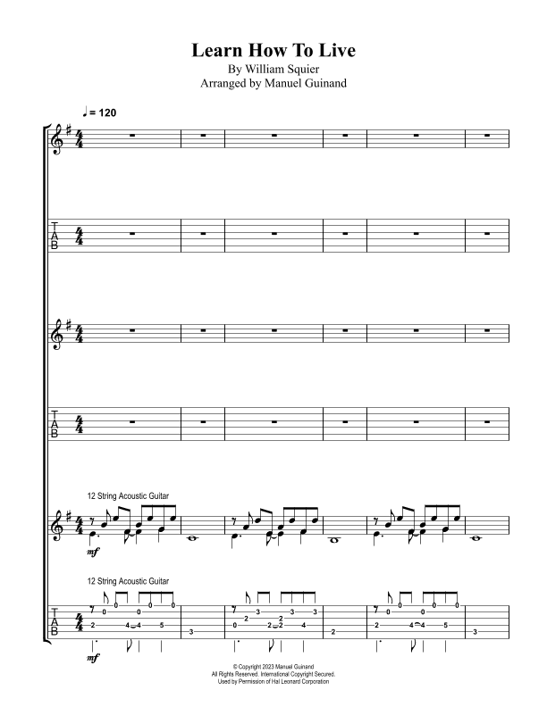 Learn How To Live (arr. Manuel Guinand)