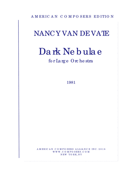 [Van de Vate] Dark Nebulae